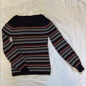 Ann Taylor Charcoal Ribbed Knit Top